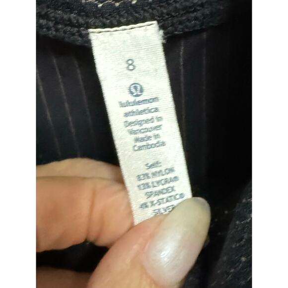 Lululemon Run For Gold 1/2 Zip Black brown stripe size 8 jacket - Picture 5 of 5